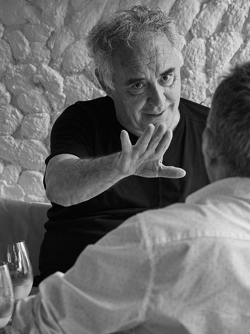 Inspirational portrait of Ferrán Adriá in Black and White